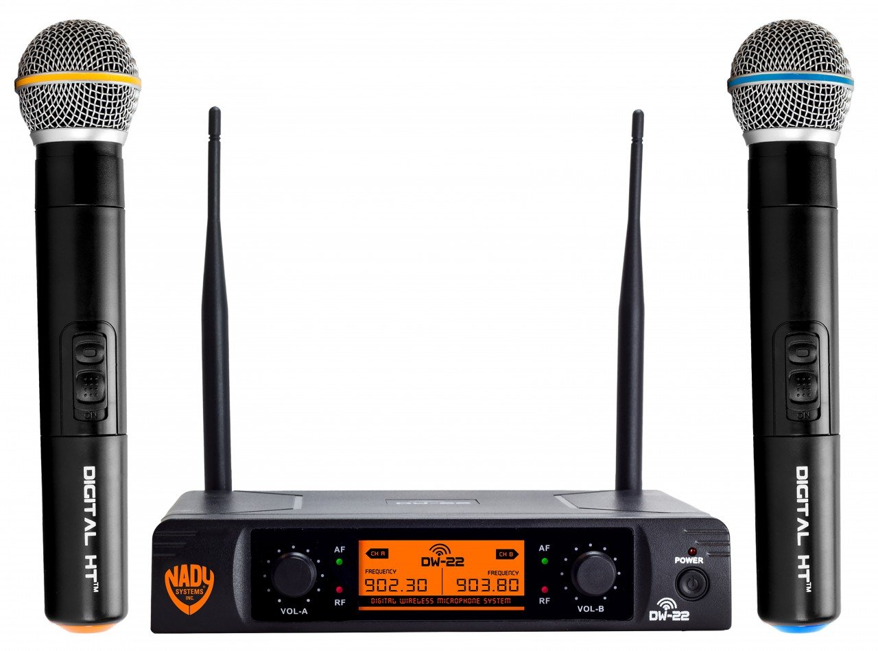 Nady DW22 Dual Digital Wireless Handheld Microphone System 0634343290769