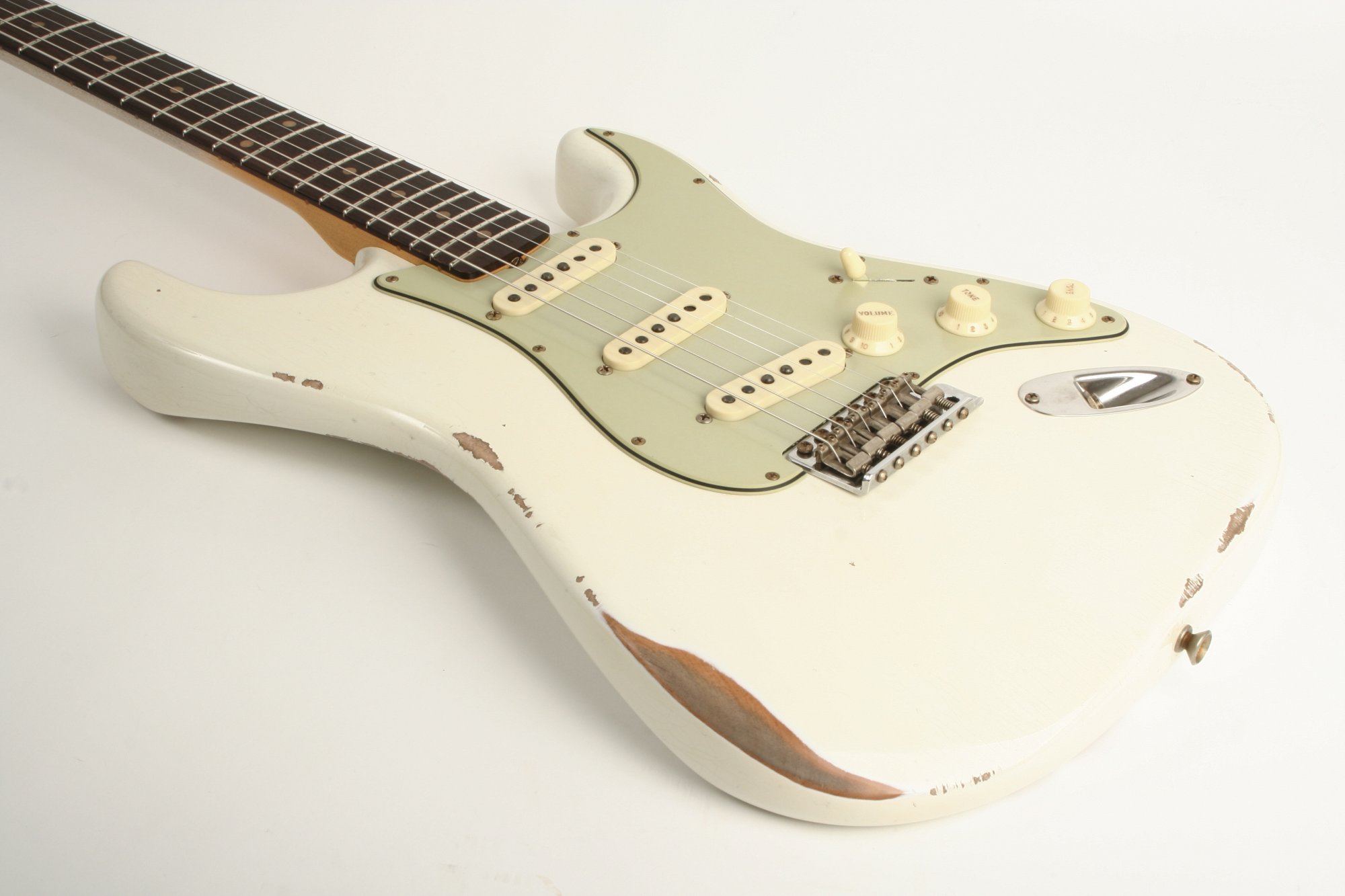 ★OlympicWhite Relic LaquerStratocaster★ Fender Stratocaster Olympic White - Vibe