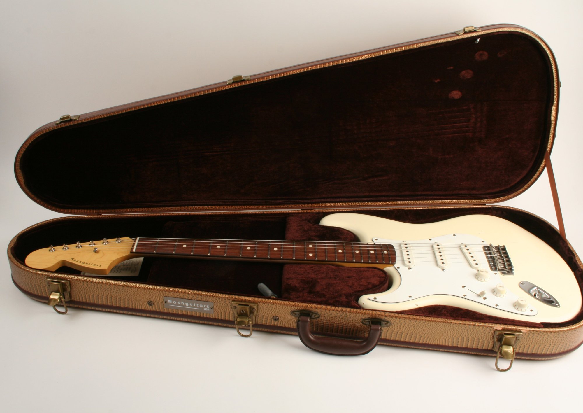 Nash Guitars S-67 Olympic White Lollar Pickups Left Handed