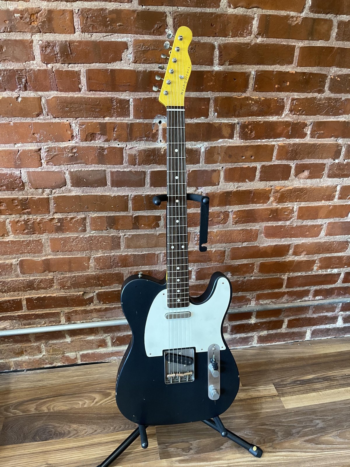 Nash T63 Guitar, Black, Black Pickguard, Light Aging