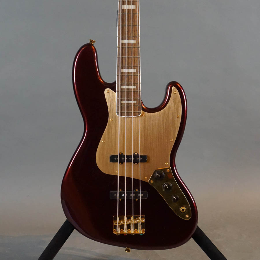Squier 40th Anniversary Jazz Bass Gold Edition Ruby Red