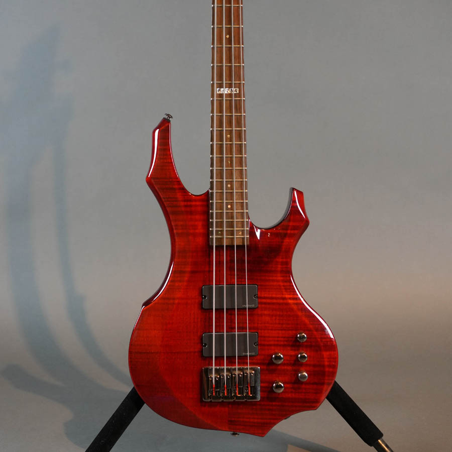 ESP LTD F-254FM Bass Transparent Red w/Case (2005) - Used