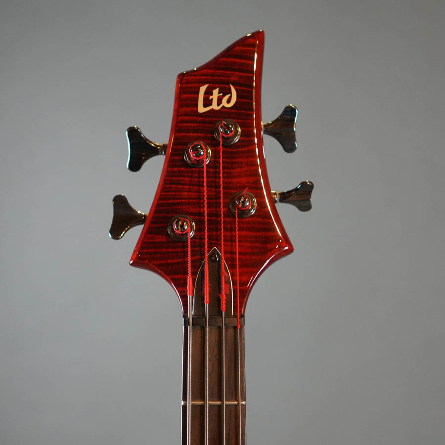 ESP LTD F-254FM Bass Transparent Red w/Case (2005) - Used