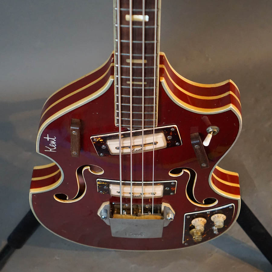 Kent 833 Bass Guitar, Cherry Red (60s) - Used