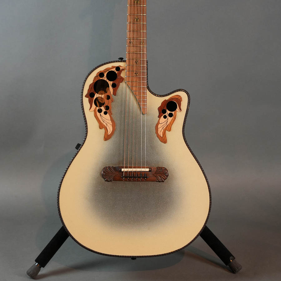 Ovation Super Adamas 1587-7 Reverse Beige Burst w/Case (1992) - Used