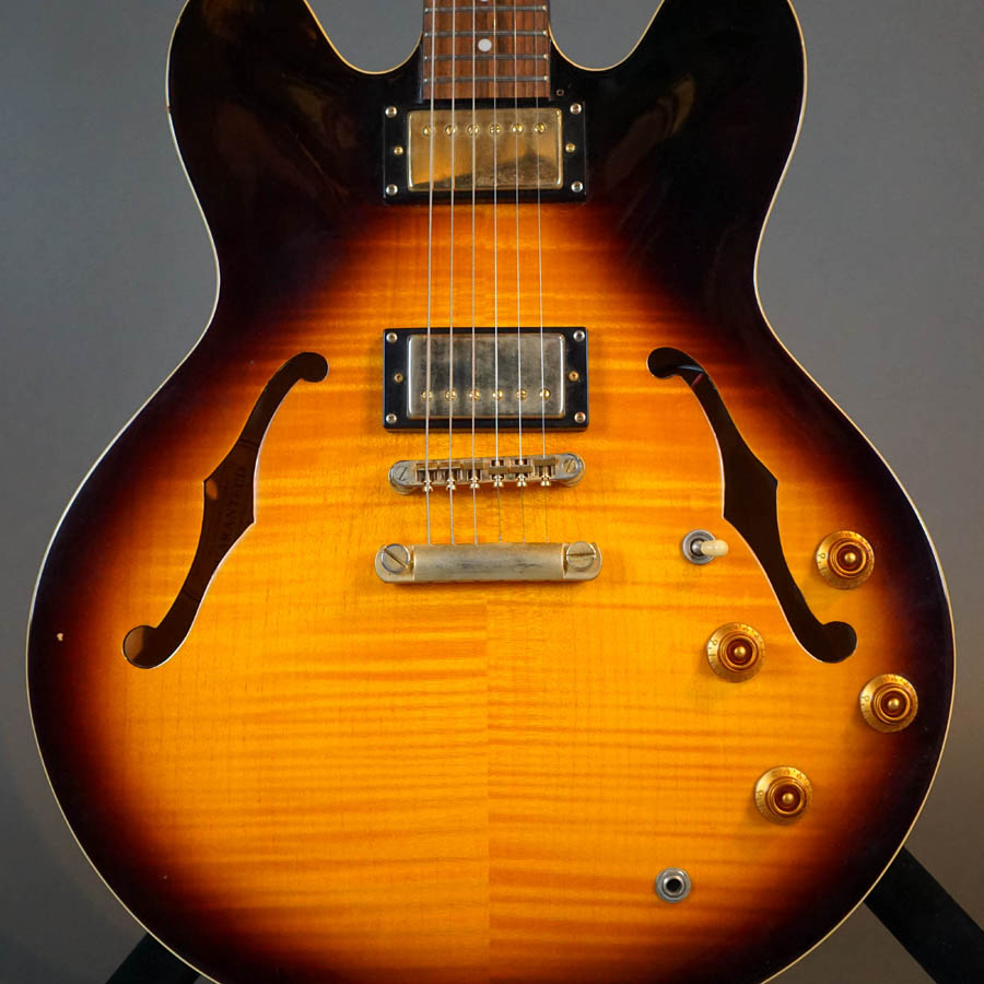 Epiphone Dot Deluxe Flametop Semi Hollow Electric Vintage Sunburst