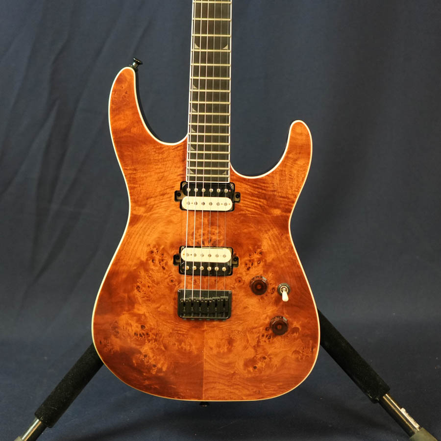 良品☆ Jackson pro SL2P MAH Carmel Burl ☆ Jackson Pro Soloist SL2P Mah HT Carmel Burl w/Wolftone Pups w/Case