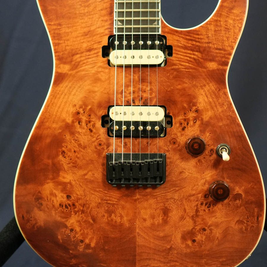 Jackson Pro Soloist SL2P Mah HT Carmel Burl w/Wolftone Pups w/Case