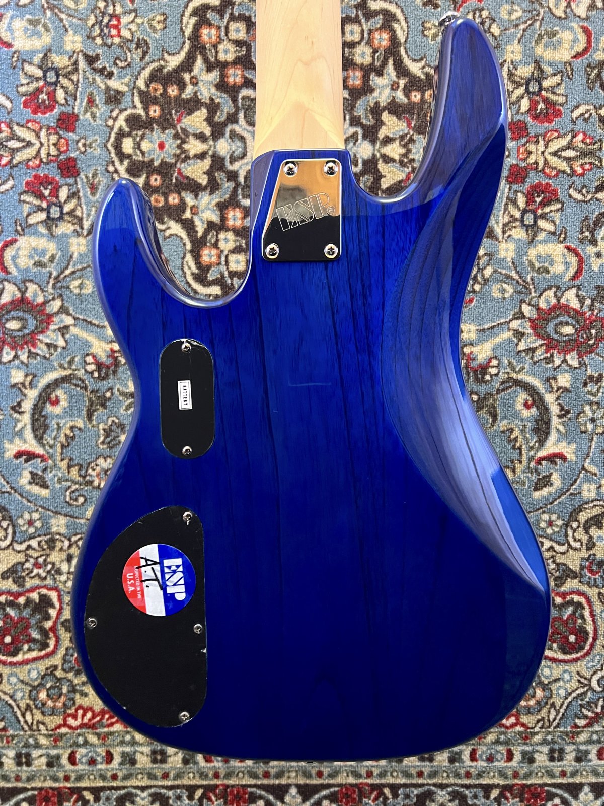 ESP LTD Surveyor 415QM 5-String Bass - See Thru Blue USED IR09120521