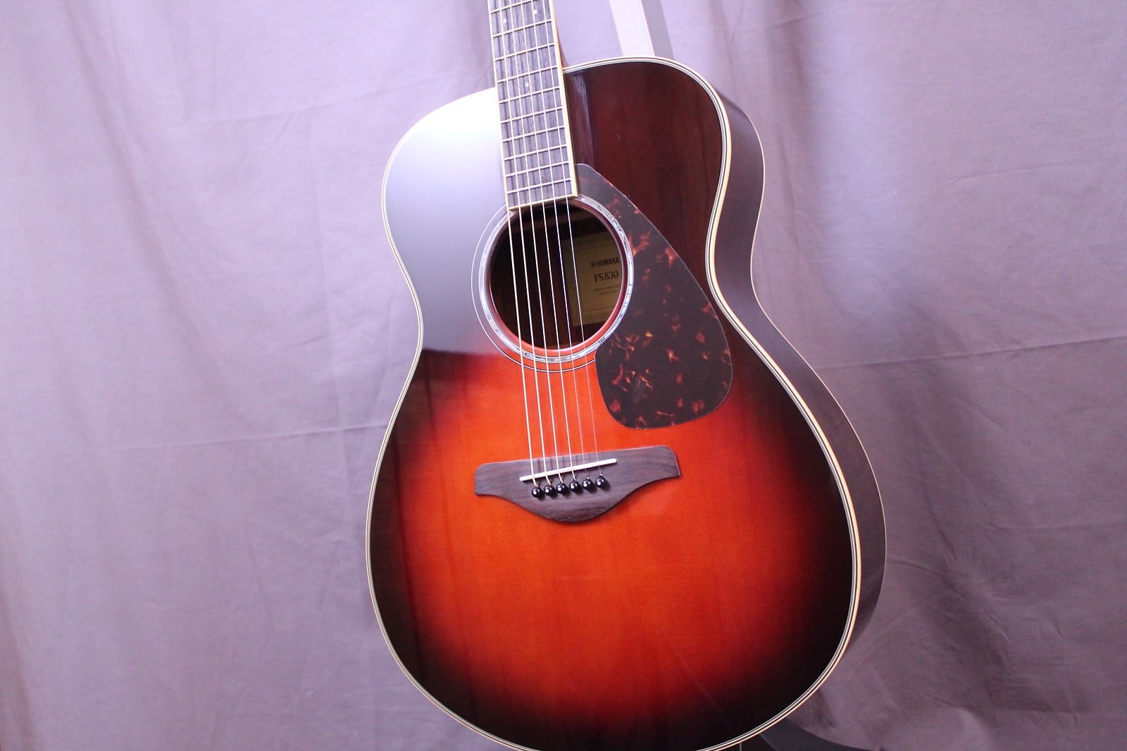 yamaha fs830 tobacco sunburst Yamaha FS830 TBS TOBACCO SUNBURST SMALL BODY GUITAR SOLID TOP ROSEWOOD B/S