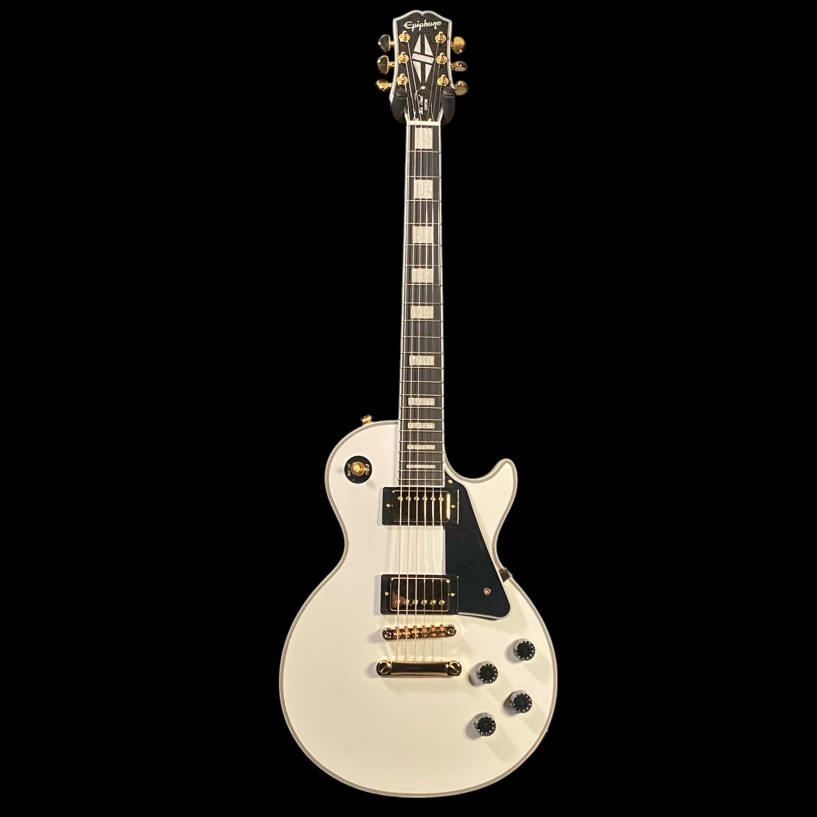 Epiphone Les Paul Custom Electric Guitar - Alpine White - 711106156217