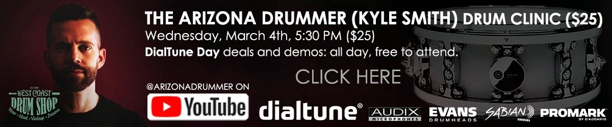 The Arizona Drummer drum clinic at West Coast Drum Shop