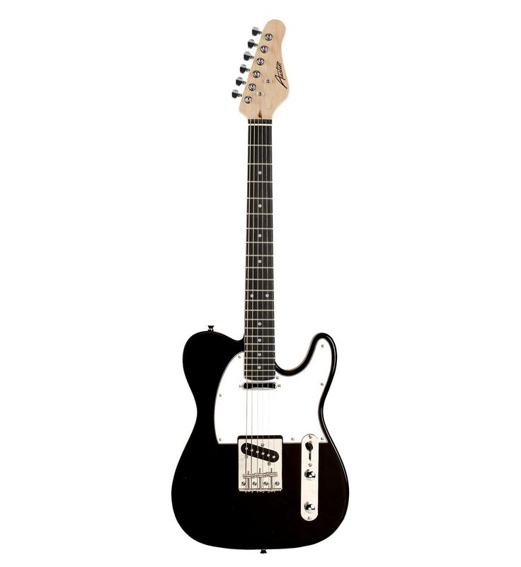 Austin テレキャスター Austin Telecaster Single Cutaway Electric Guitar, Black - 814295014815
