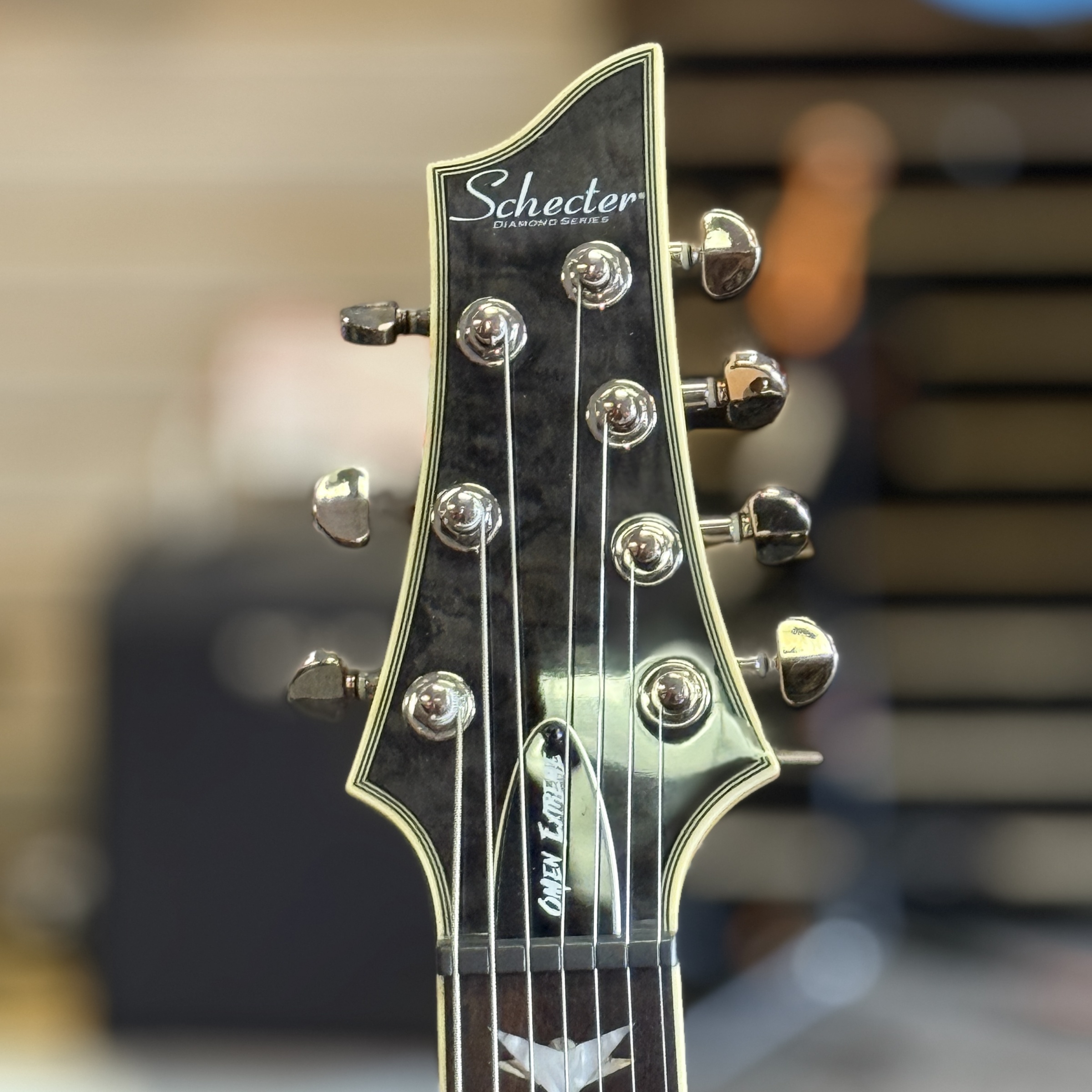 Schecter Omen Extreme-7 Electric Guitar, See-Thru Black