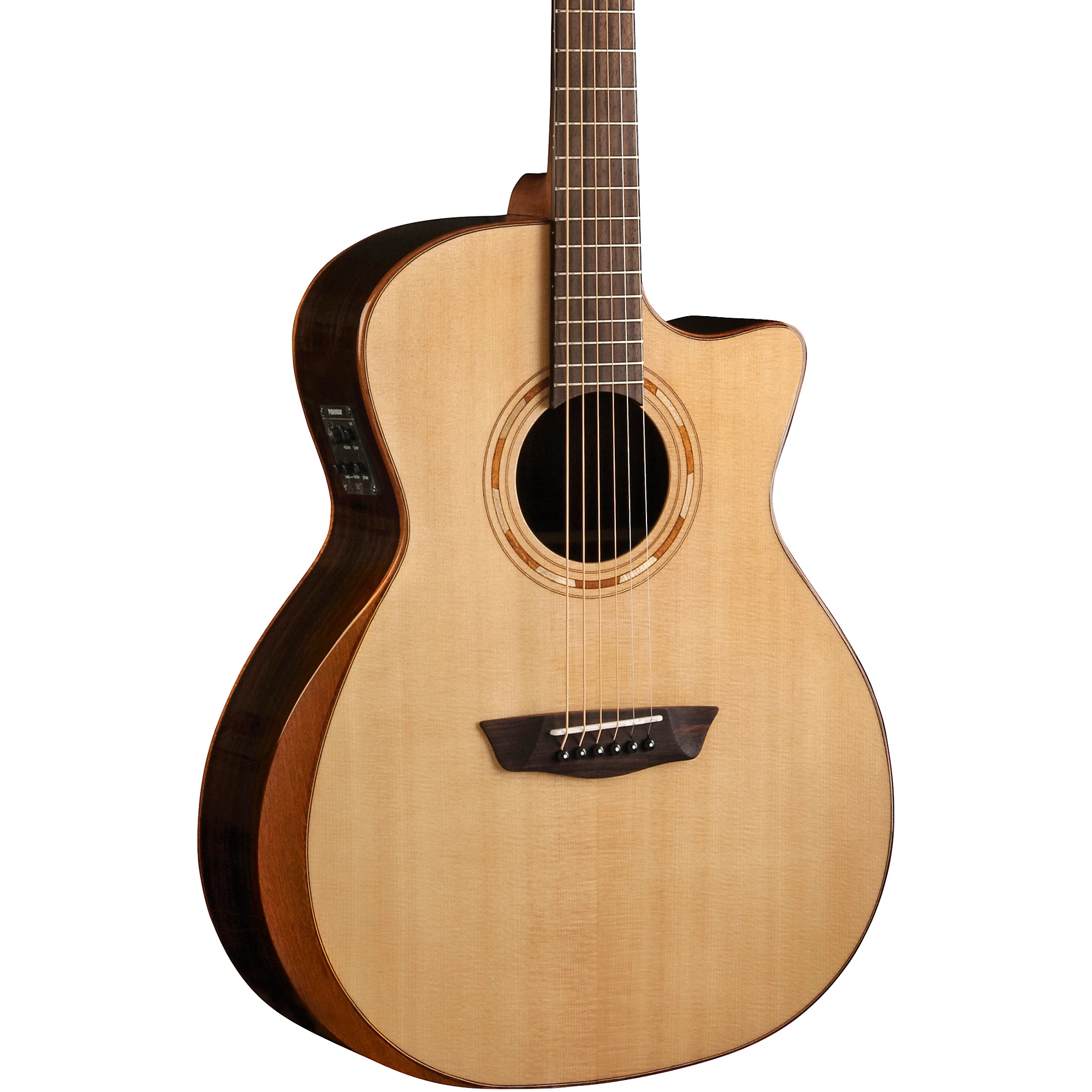 Washburn G20SCE Comfort 20 Series Grand Auditorium Cutaway Acoustic-Electric Guitar, Natural