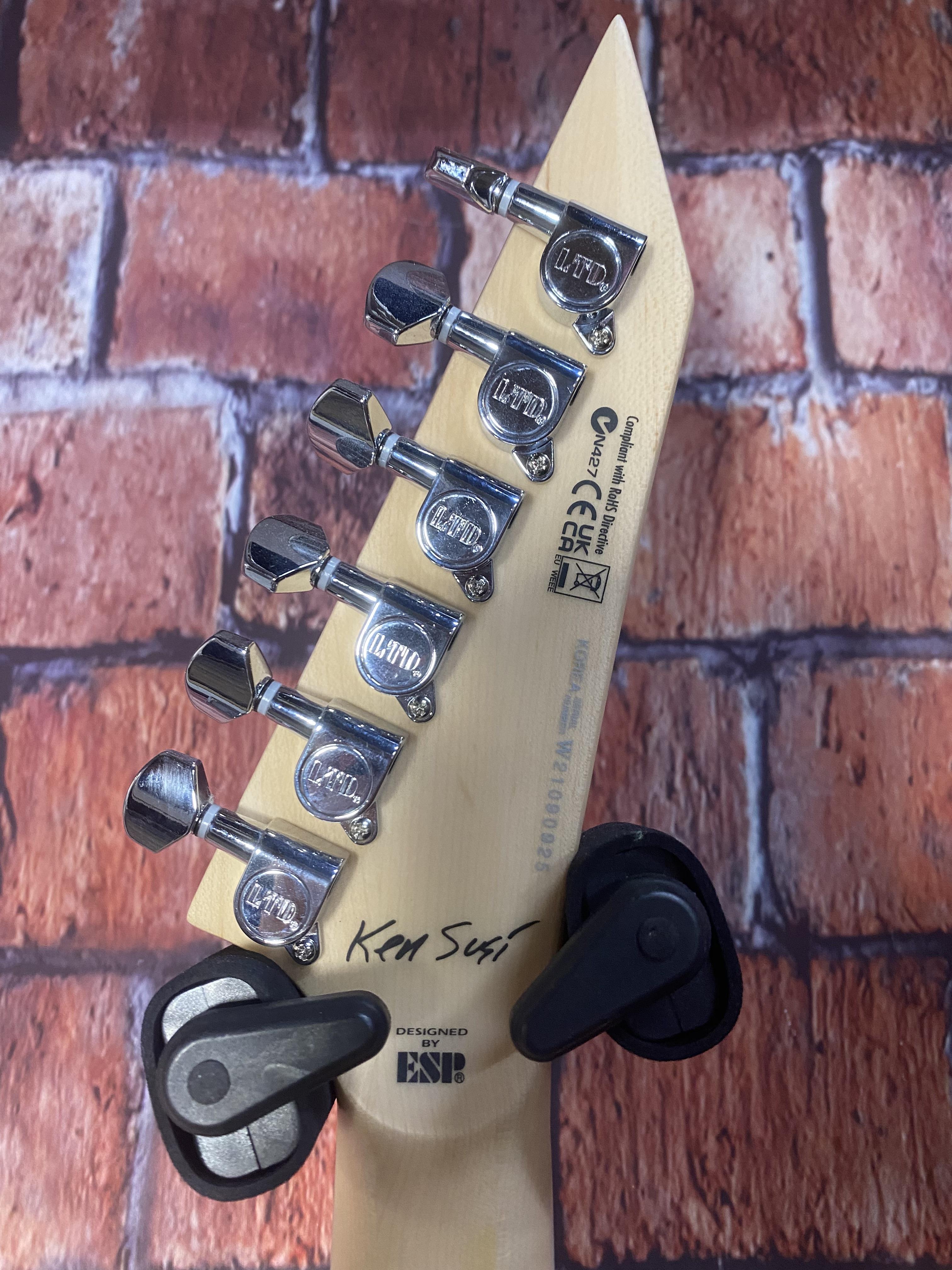 ESP LTD KS M-6 Ken Susi EVERTUNE METALLIC SILVER w/ HSC - 799493265613