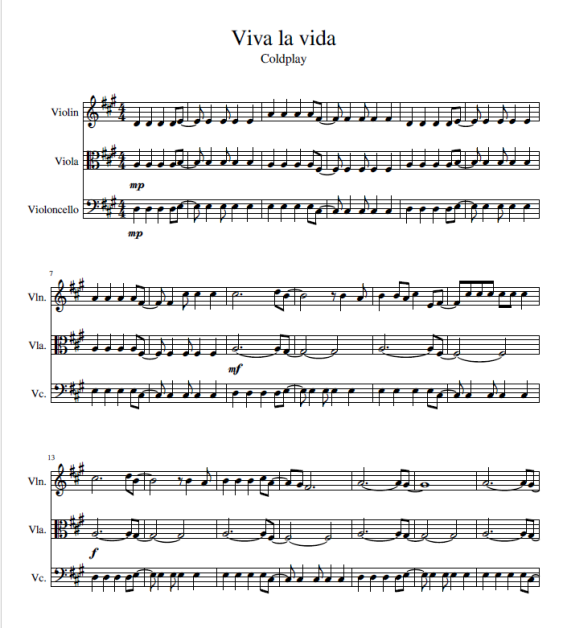 sample score