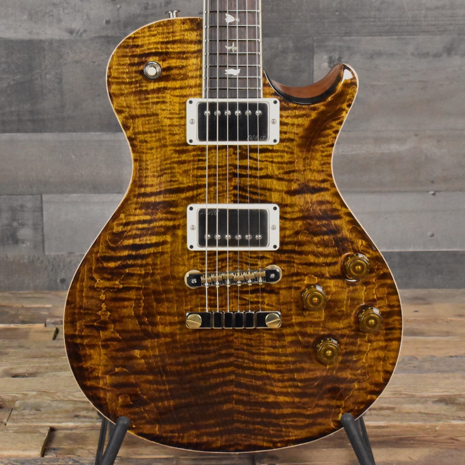 Paul Reed Smith McCarty 594 Singlecut Yellow Tiger with Hard Shell Case AUTOGRAPHED BY PAUL