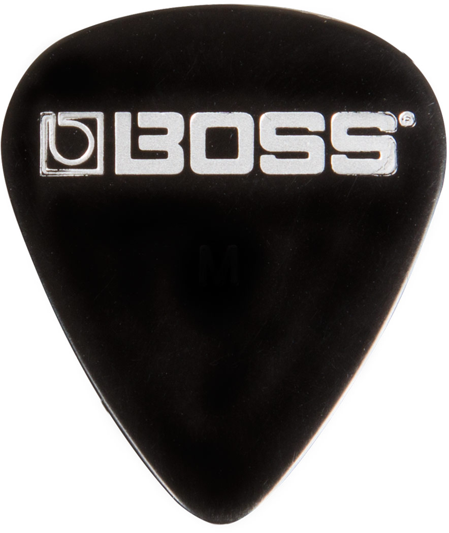 Boss Celluloid Pick 12 Pack Black Medium