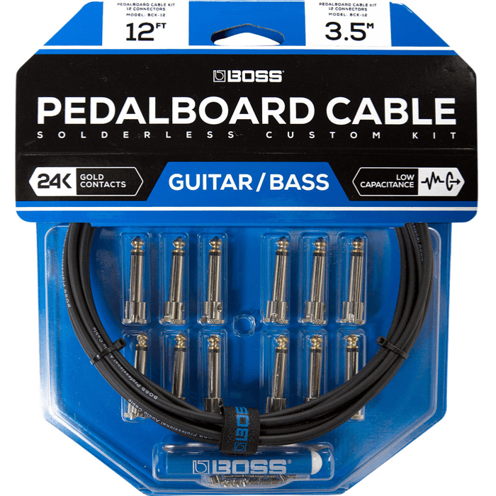 Boss Pedalboard Cable - Solderless Custom Kit - Guitar/Bass - 12ft