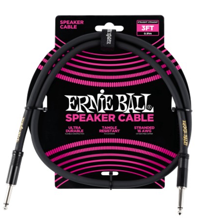 Ernie Ball Speaker Cable Straight - 3ft