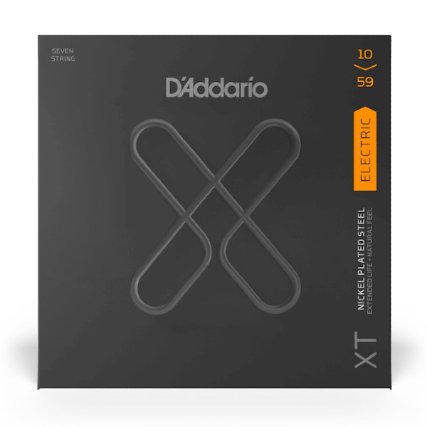 D'Addario - XTE1059 - 7-String Electric Guitar Strings - Nickel Plated Steel (.010-.059)