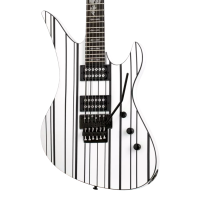 Schecter Synyster Standard Electric Guitar, Gloss White w/Black Pinstripes 1746-SHC