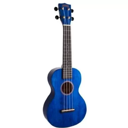 Mahalo Hano Concert Ukulele - Translucent Blue w/ Bag