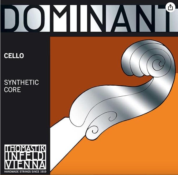 Thomastik-Infeld Cello Dominant - Chrome Wound, 3/4 Size, Mittel (Medium Tension)
