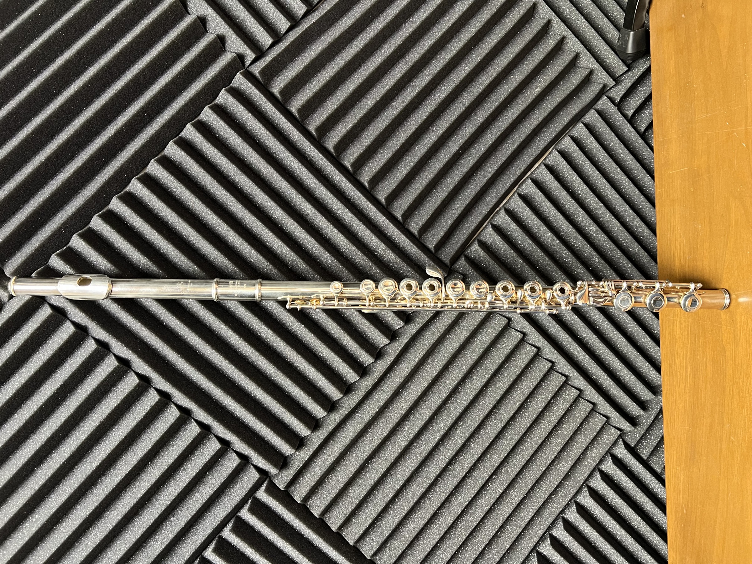 Yamaha 385II Intermediate Flute, Solid Silver Headjoint, In-Line Open-Hole, B-Foot - Used