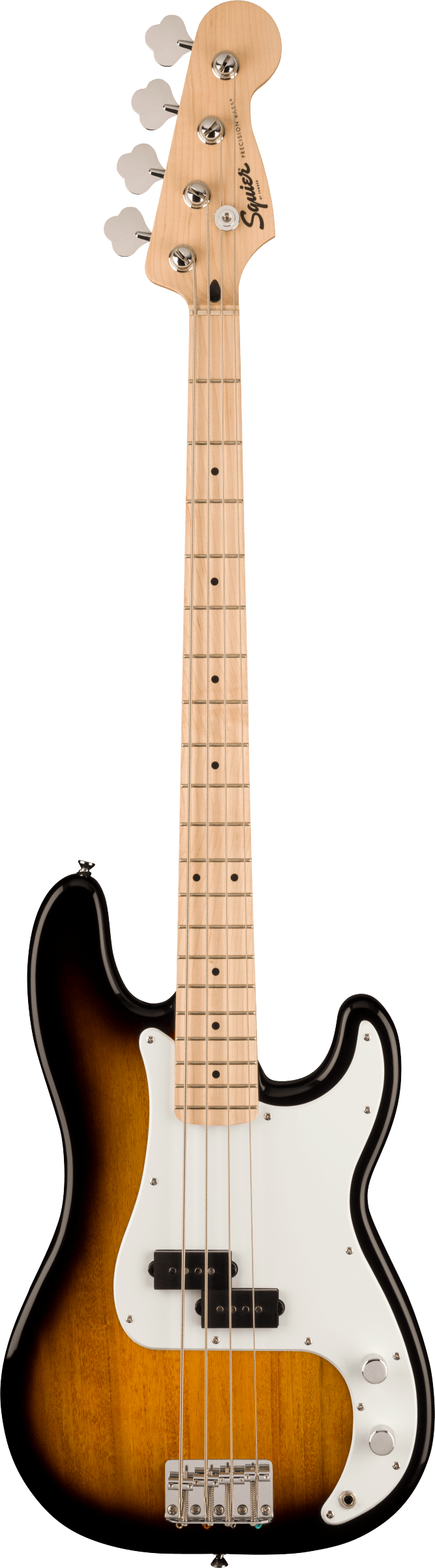 Squier Sonic® Precision Bass®, Maple Fingerboard, White Pickguard, 2-Color Sunburst