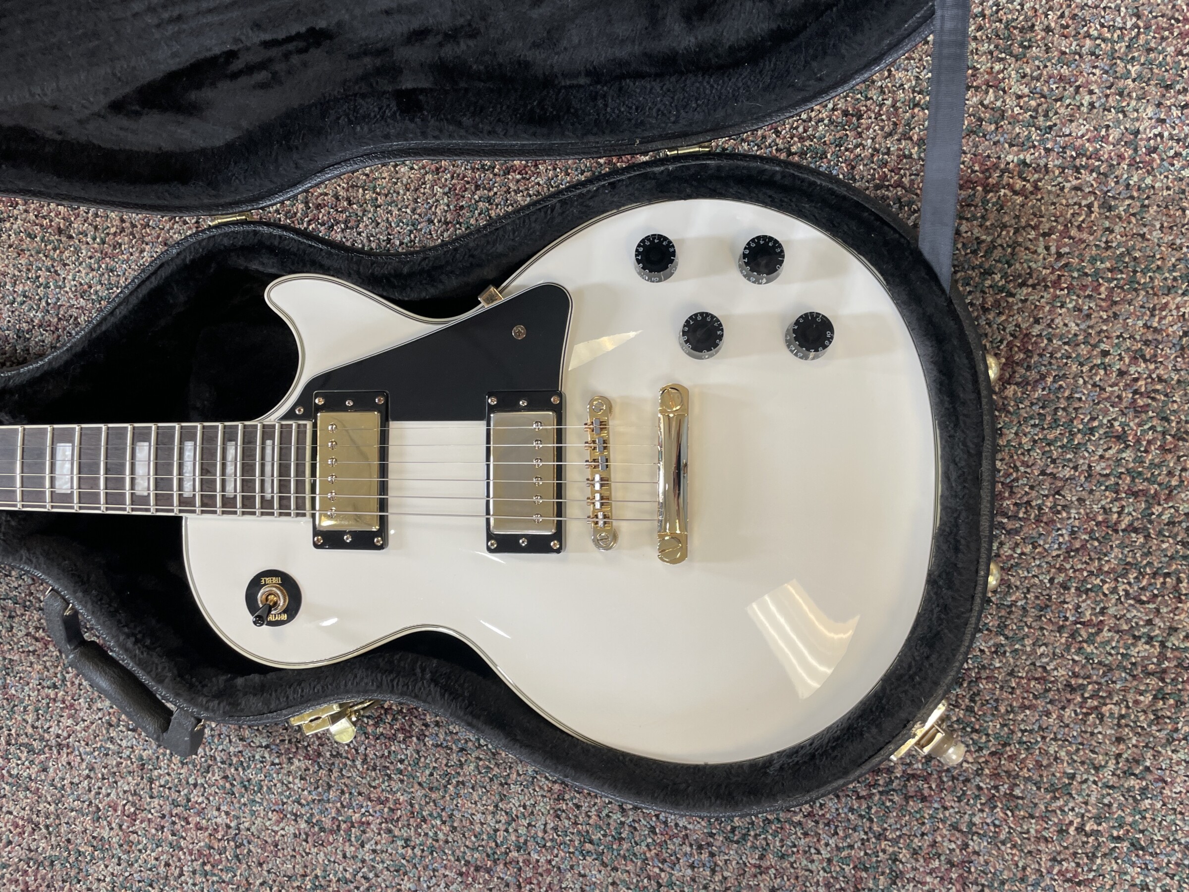 Epiphone Les Paul Custom Pro Electric Guitar w/ Case Alpine White USED