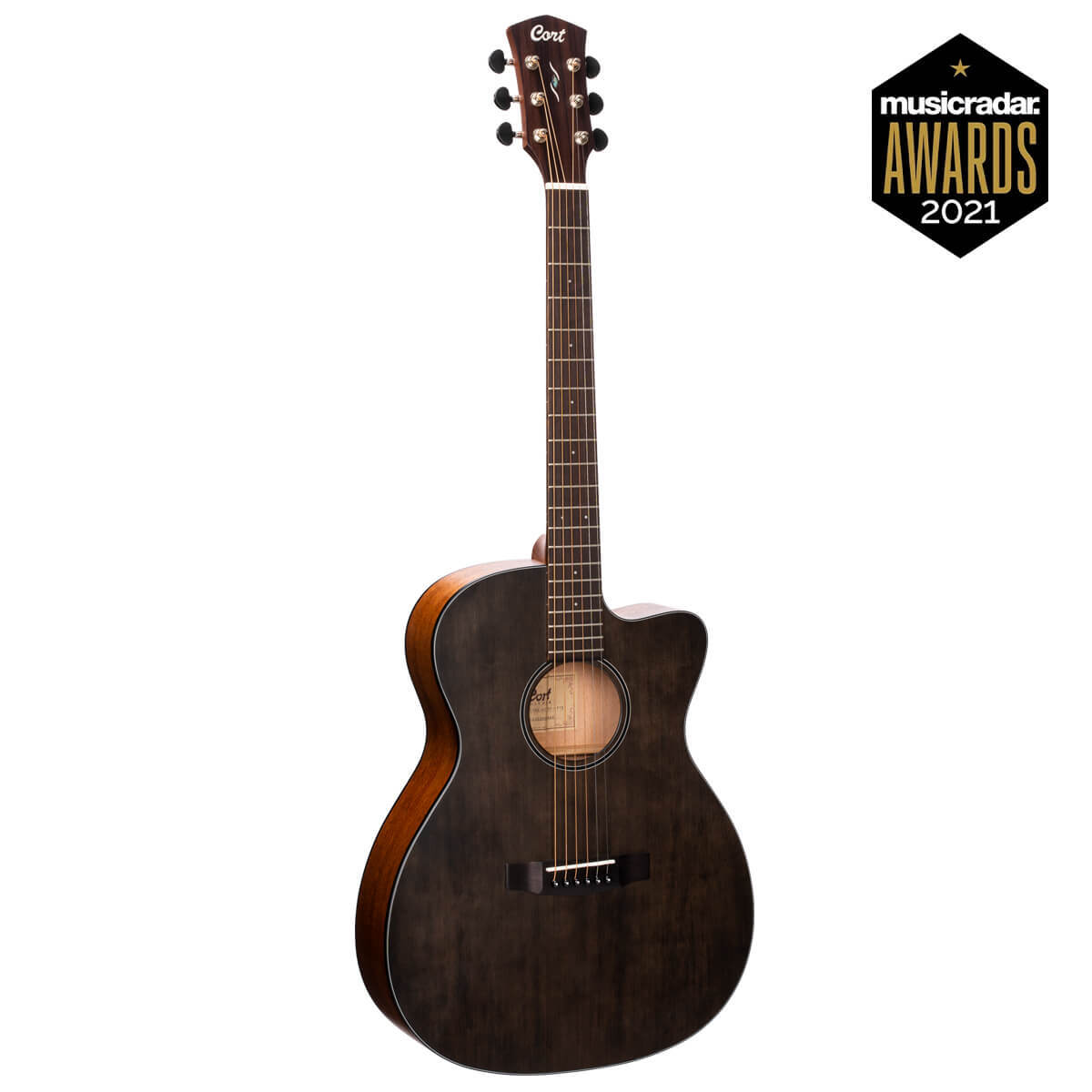 Cort CORE OC OPTB solid spruce/mahogany OM AE gtr w/soft case