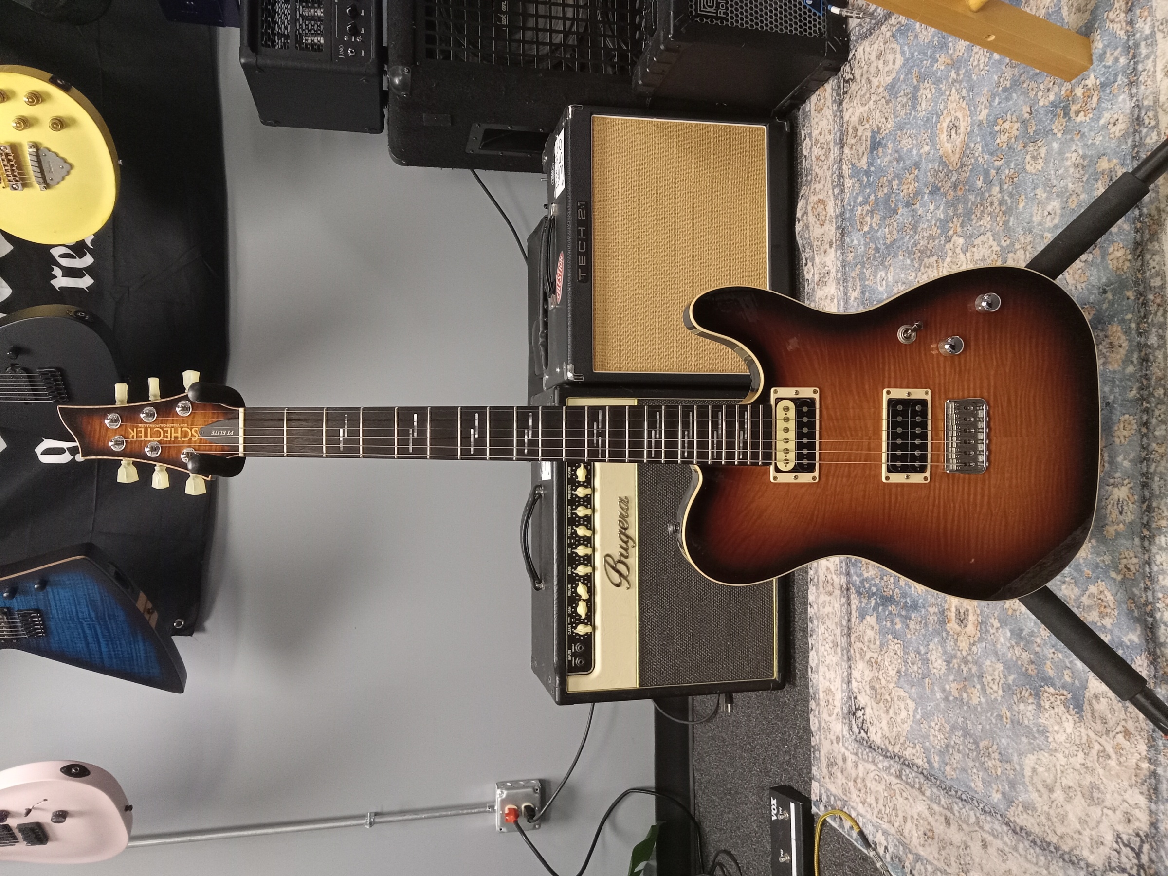 Schecter PT Elite USA Custom Shop Electric Guitar - Vintage Burst