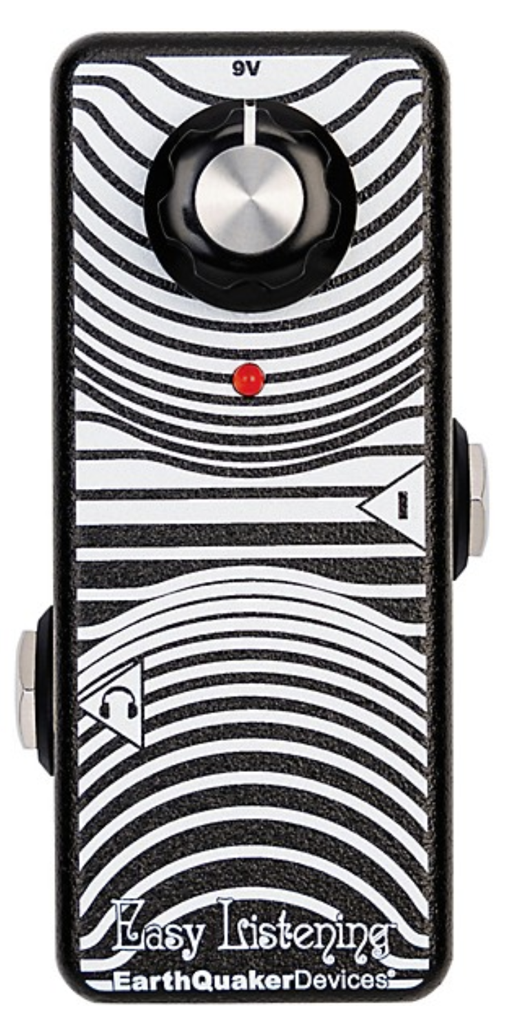 EarthQuaker Devices Easy Listening Analog Amp Simulator Pedal - Black and White 