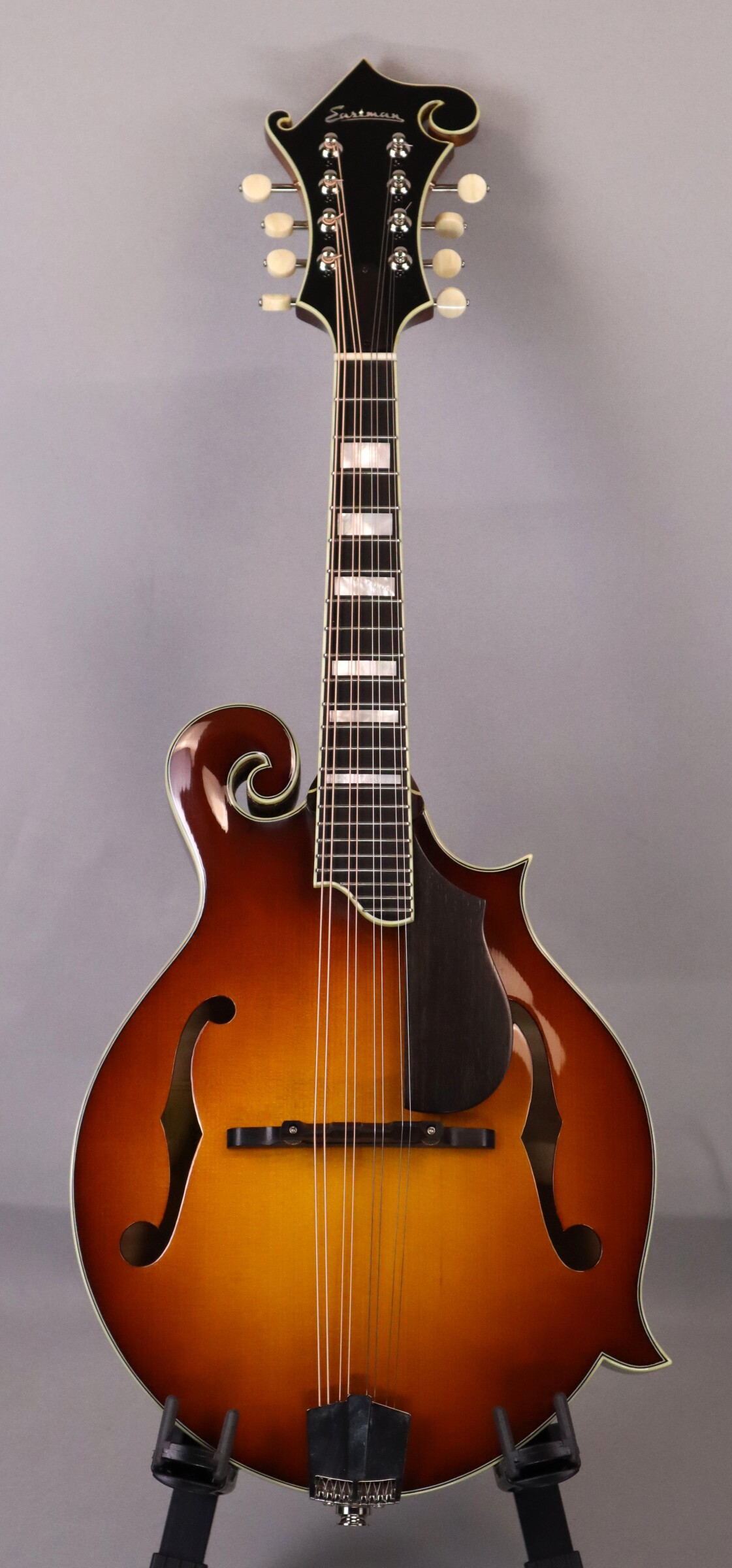 Eastman MD615-GB: F-Style, F-hole mandolin. Solid Spruce Top, Solid Maple back and sides. K & K Duotone pickup.