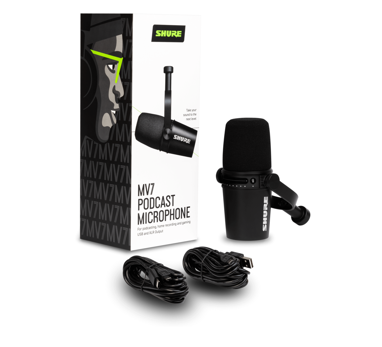 Shure MV7 Podcast Microphone - Black - 042406630498