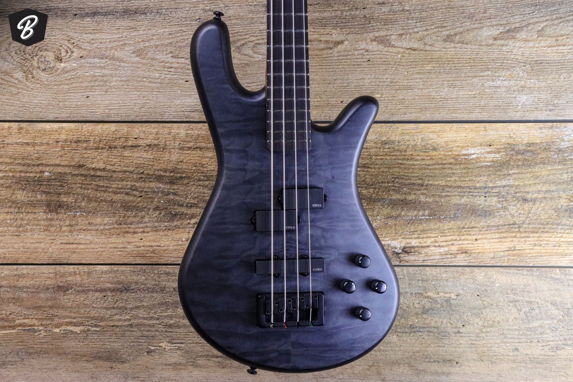 Matte Black Bass Guitar