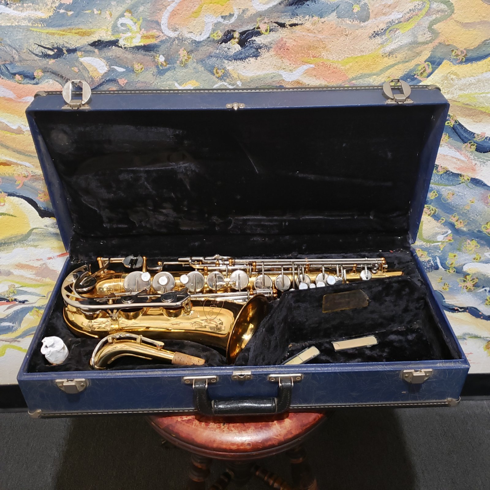Vito Saxophone w Blue Hard Case Used Made In Japan 338694