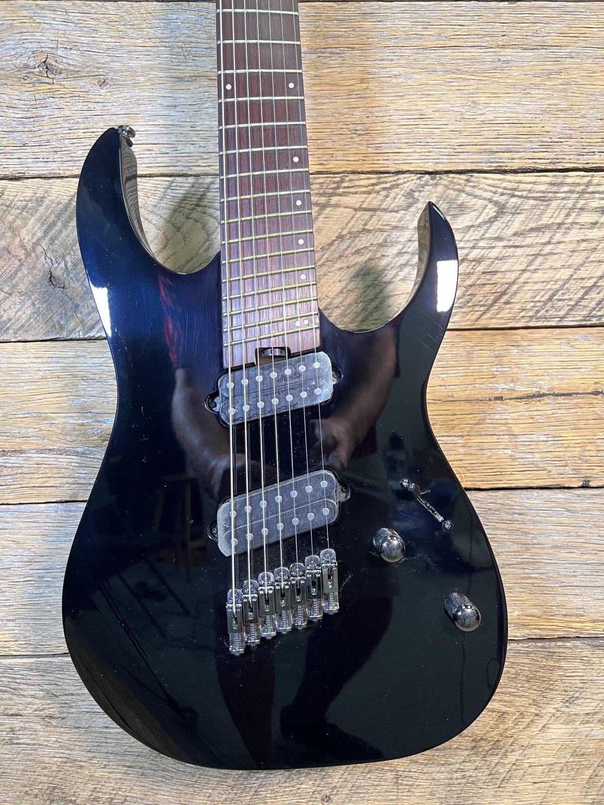 Ibanez (アイバニーズ) RGMS7-BK 7弦ギター ファンドフレット IBANEZ RGMS7-BK アイバニーズのマルチスケール（ファンド