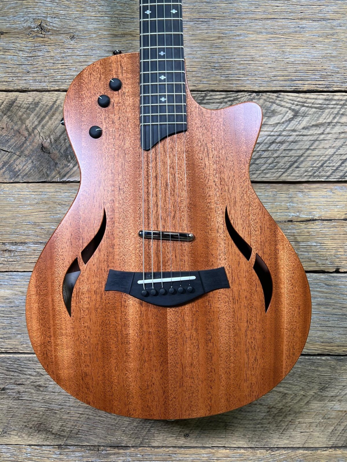taylor Taylor T5z LTD QMT/Sapele - shark gray Semi-hollow electric guitar