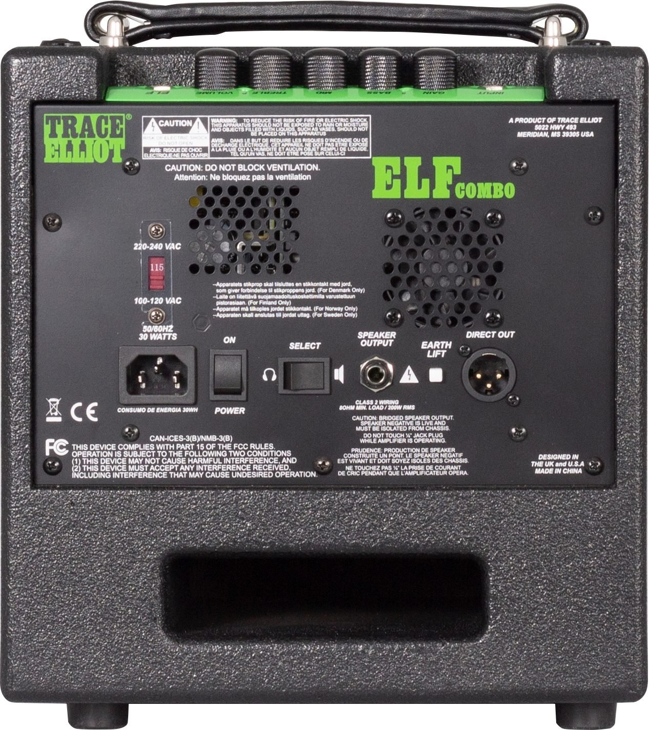 Trace Elliot ELF 1×10 combo Trace Elliot® ELF® 1x10 Combo Bass Amplifier