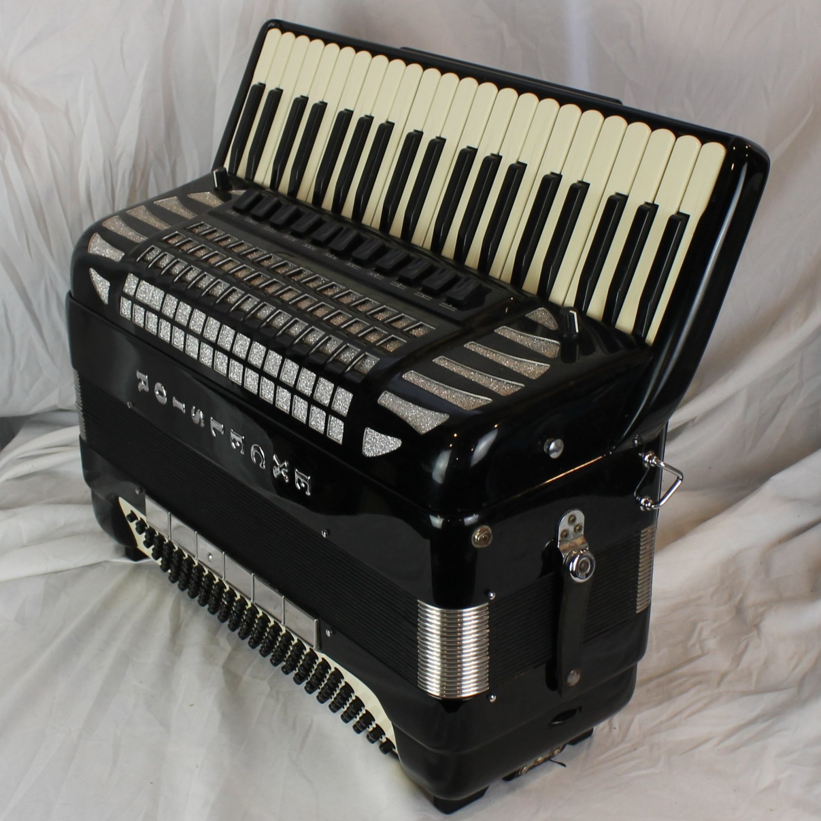 7614 - Black Excelsior Mod. 940 M Piano Accordion LMMM 41 120