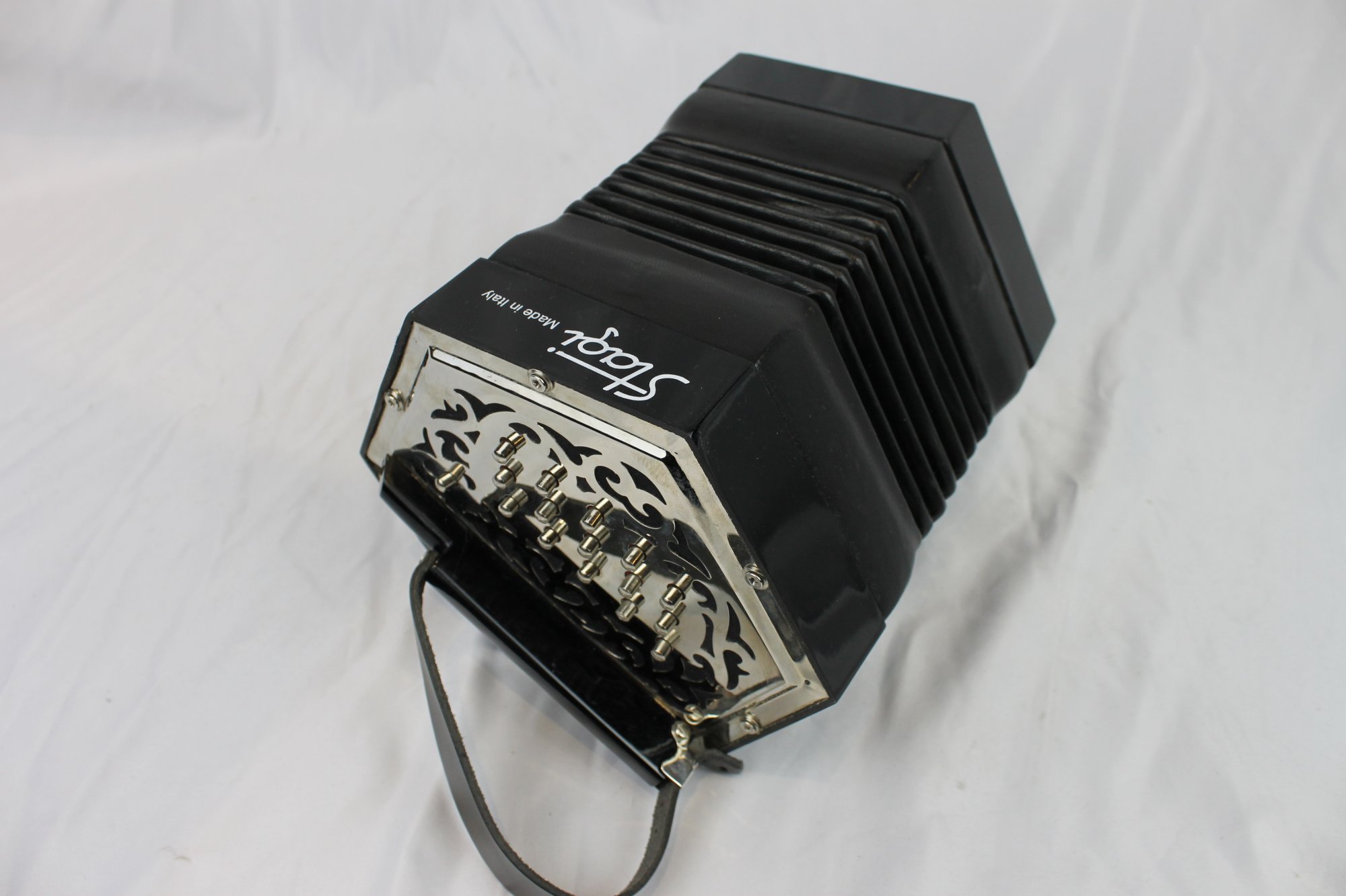 NEW Chrome Black Stagi W-15 Anglo Concertina GD M 30