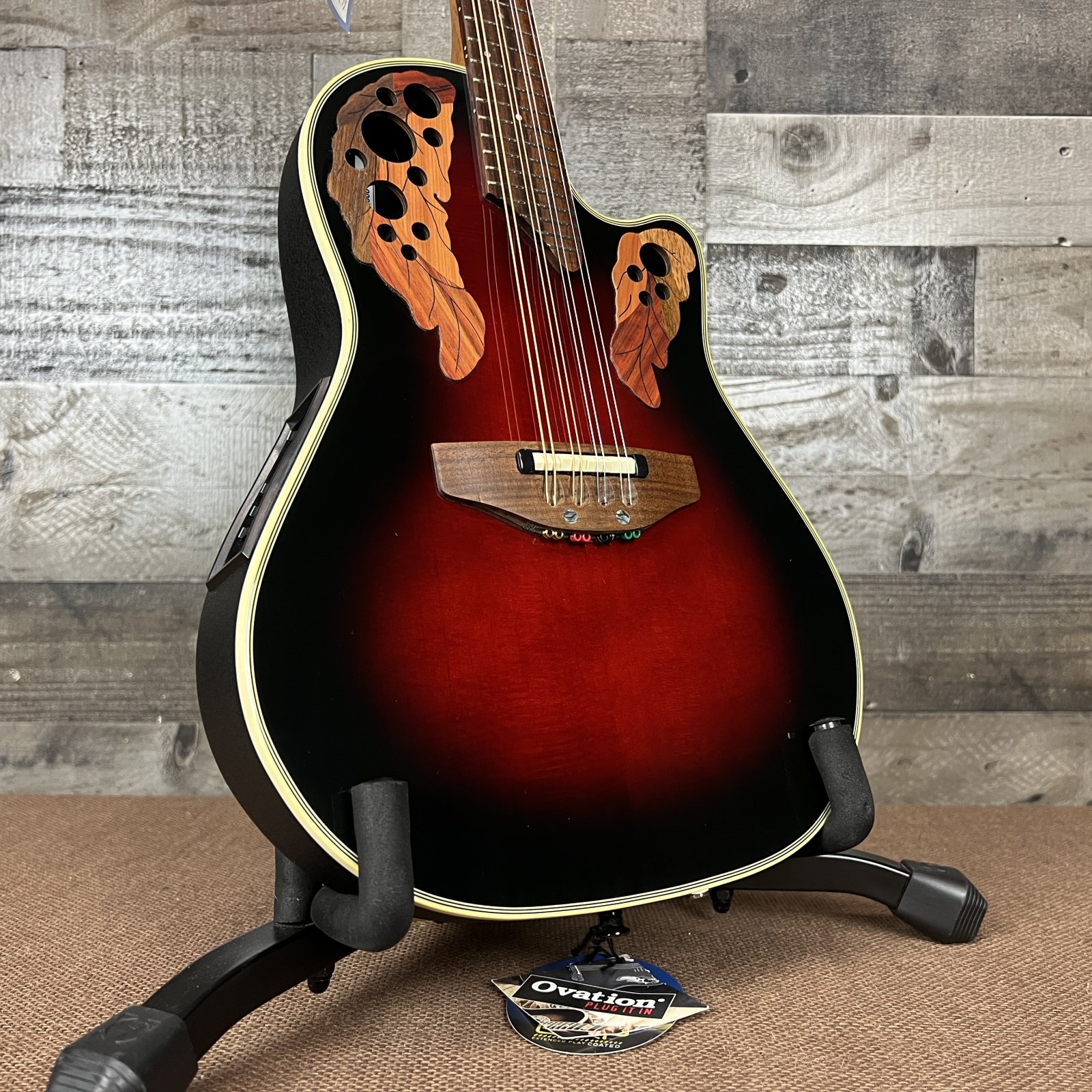 【超特価sale開催】  Ovation Celebrity Red - Mandolin Electric Acoustic MCS-148 弦楽器