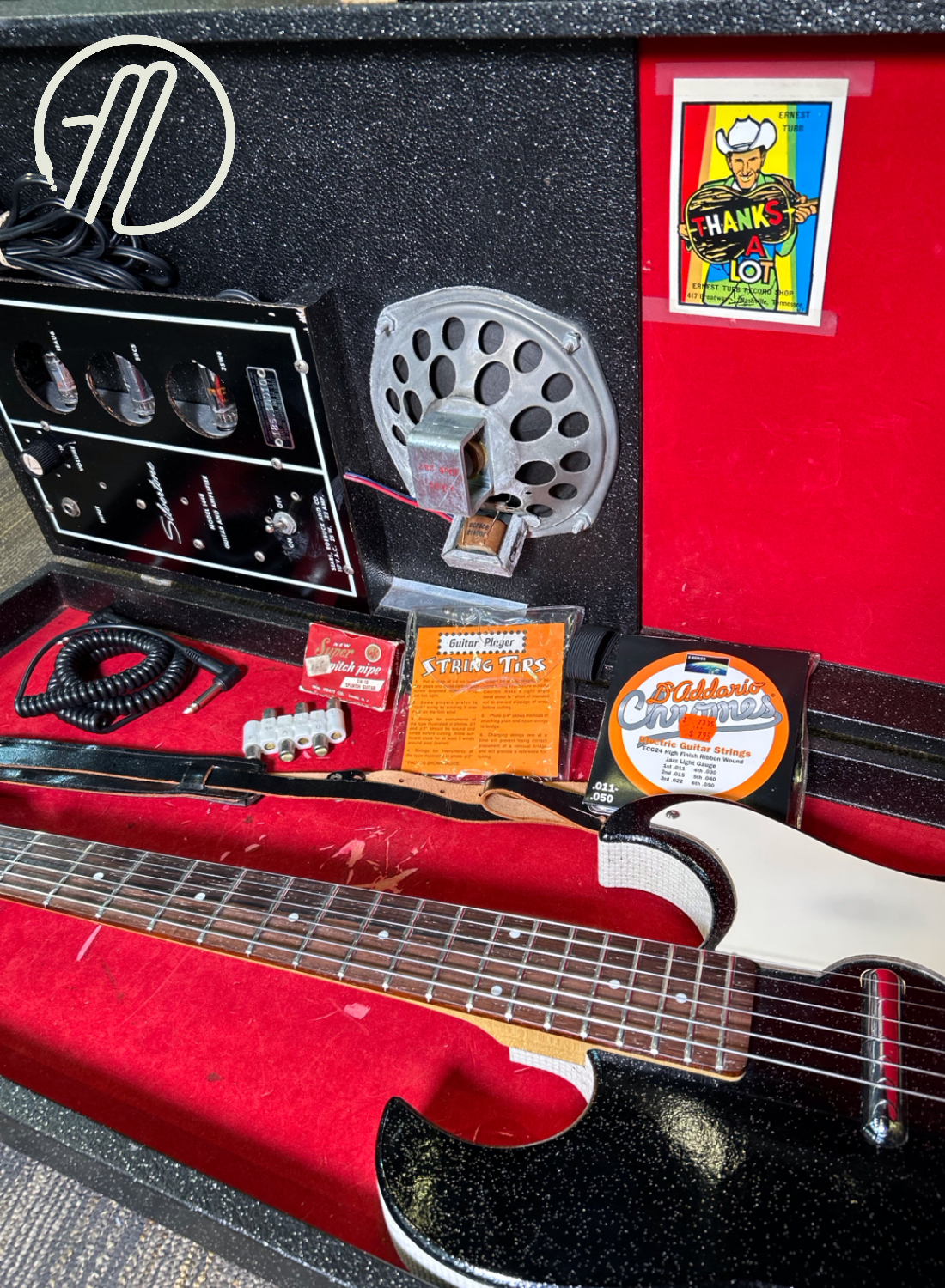 Silvertone 1448 Electric Guitar with Case Amp, USED