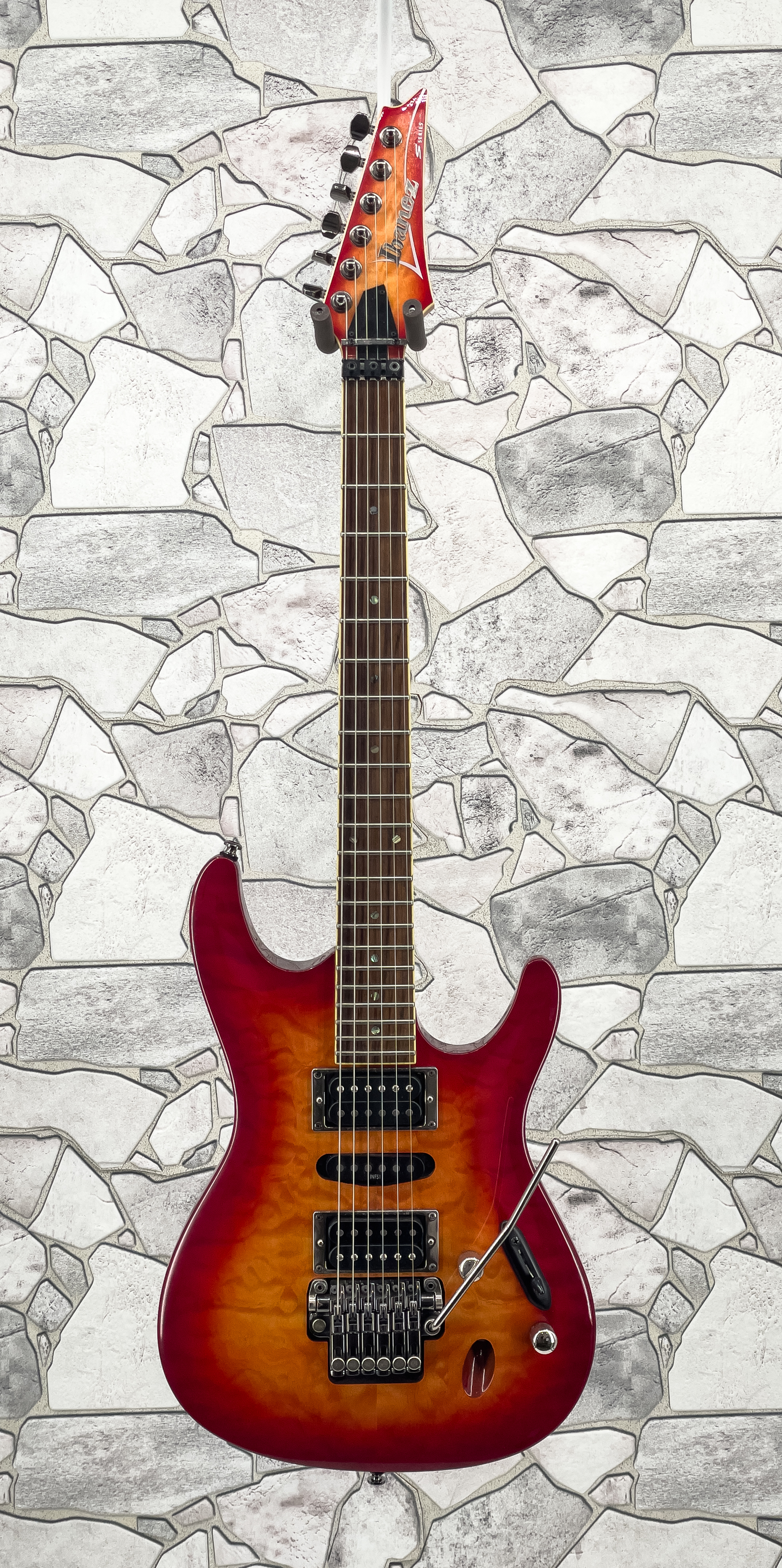 Ibanez S470DXQM with Locking trem in Red Viking in Very Good