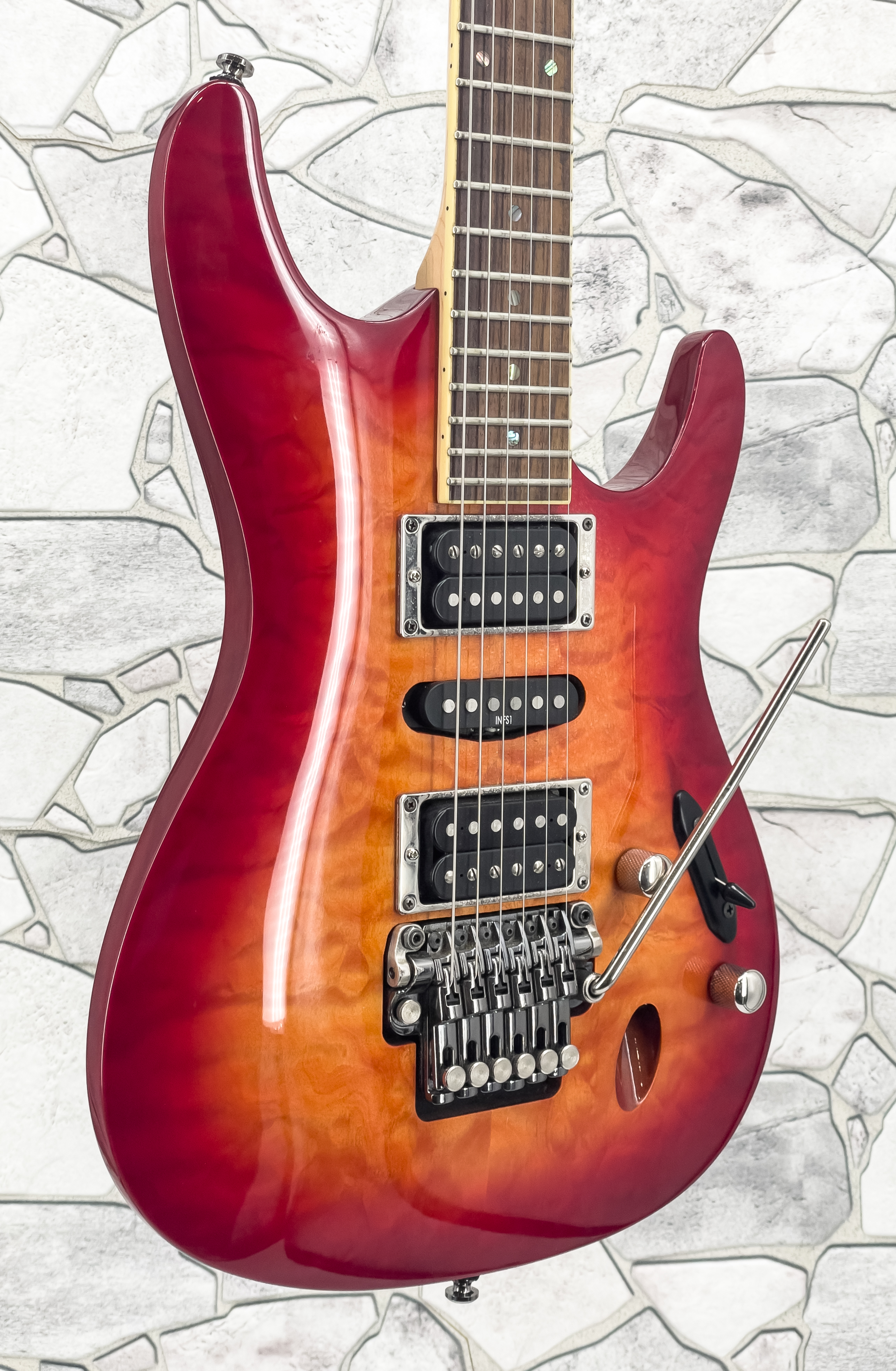 Ibanez S470DXQM with Locking trem in Red Viking in Very Good