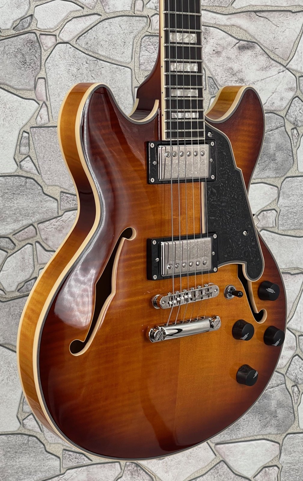 D'Angelico Premier Mini DC in Dark Iced Tea Burst with Gig Bag