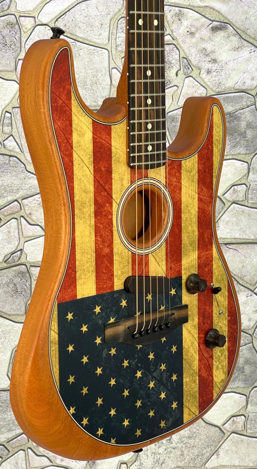 ギター Fender USA acoustasonic stratocaster Fender Acoustasonic Stratocaster American Flag Ltd. Edition